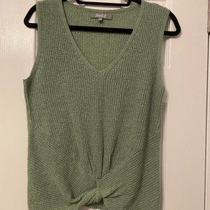 Green Knitted Knotted Sweater